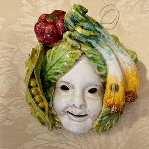 Vintage Italy Cottura ceramic wall hanging.